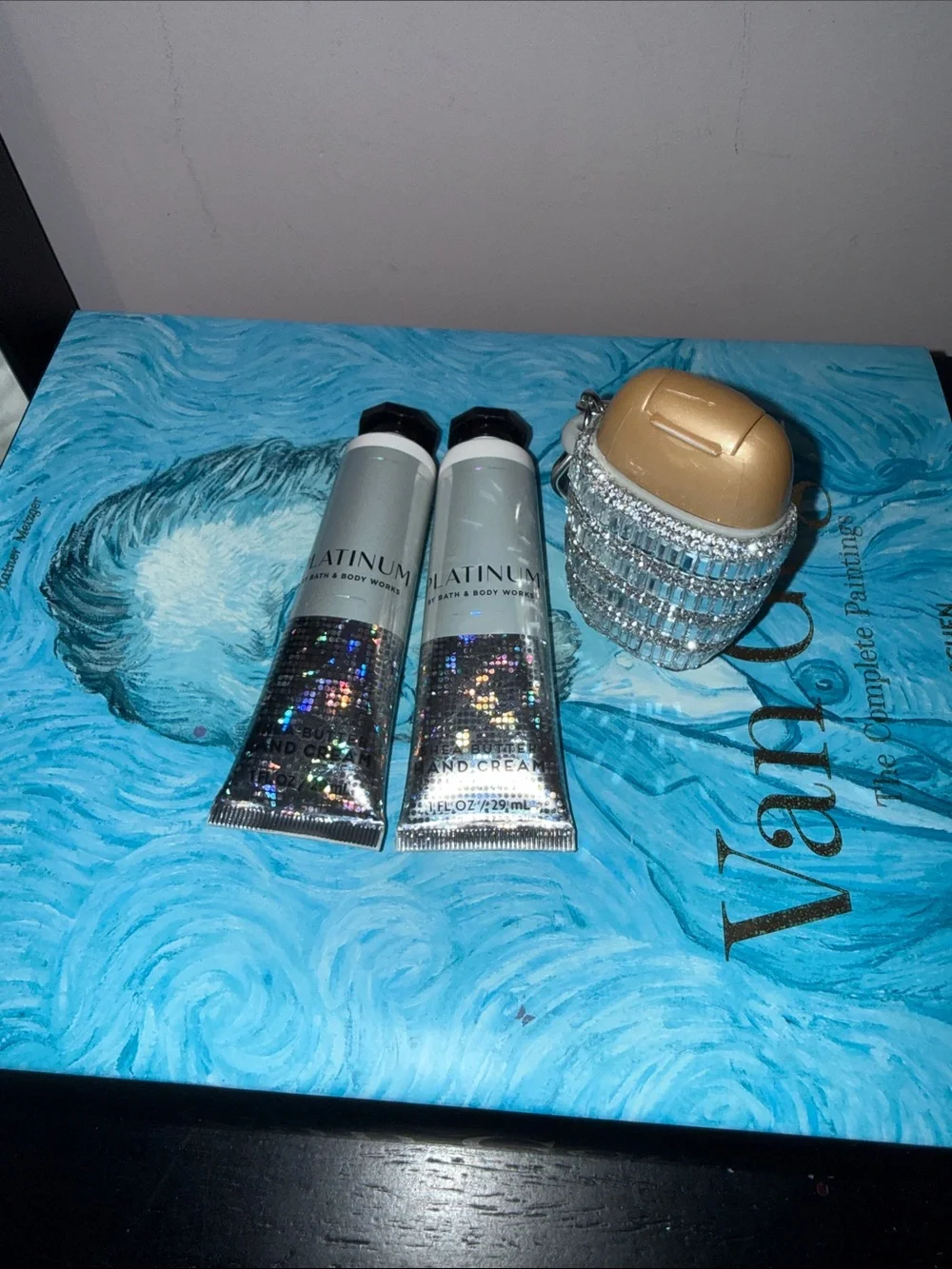 Bath & Body Works Platinum Hand Cream Duo with Sparkle Holder